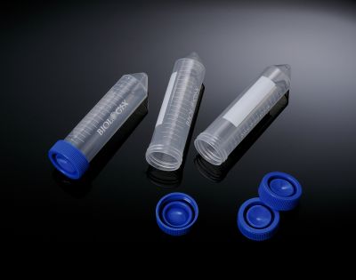 50ml Clear PP Conical Bottom Centrifuge Tubes w/ Plug-Seal Screw Caps, 500/Pk