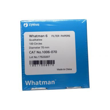 Grade 6 Qualitative Filter Paper, Standard, 70mm Circle, 100/Pk