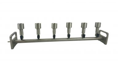 Multiple Vacuum Filteration sys, Stainless Steel Filter Funnel Six-Place Manifold, 1