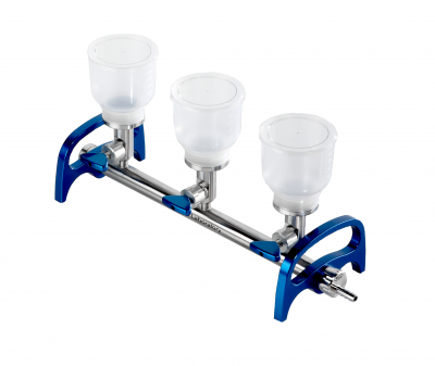 MicroFunnel Plus Filter Funnel w/ Metricel Black Membrane 300mL 0.45um Grid,SP,Individ. Bagged,20/Pk