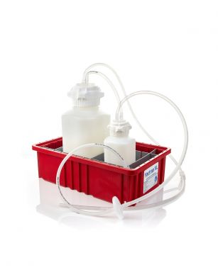 Vactrap XL, 4 L + 1 L, HDPE, Red Bin, 6.4mm (1/4") ID Tubing, 1/EA