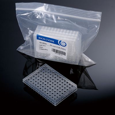 96-Well Clear PP Half-skirted PCR Plates. Volume: 0.2ml per Well. 100PK