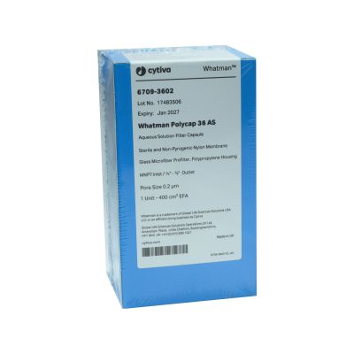 PolyCap AS 36 Capsule Filter, Sterile, 0.2um, MNPT Inlet & SB Outlet - 1pc
