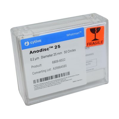 Ano Disc Circle w/ Support Ring, 25mm Diameter, 0.2um Pore Size (50/Pk)
