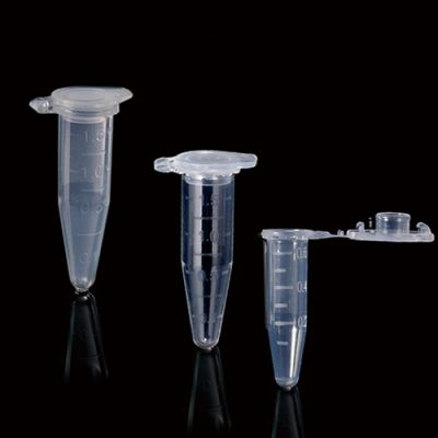 1.5ml Clear PP Conical Bottom Microcentrifuge Tubes. Attached Flat Caps, 5000PK