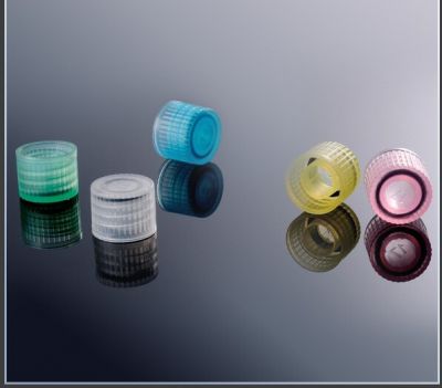 Assorted Color PP Screw Cap w/ O-Ring Seal. 1 Case of 5000 Caps