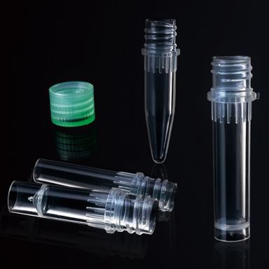 2.0ml Clear PP Sterile Cryogenic Bials, External Thread, Clear O-Ring Caps, 2000CT