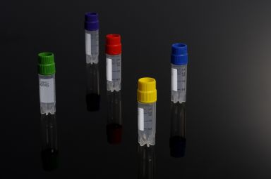 2.0ml Clear PP Sterile Cryovials, External Thread/Purple Caps Assembled, 1000PK