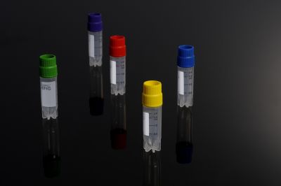 2.0ml Clear PP Sterile Cryovials, External Thread/Purple Caps Assembled, 1000PK