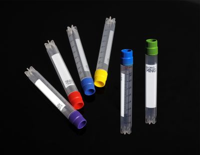 5.0ml Clear PP Sterile Cryovials, External Thread/White Caps Assembled, 1000PK