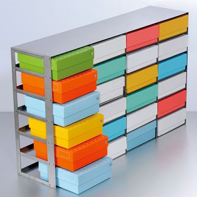 Stainless Steel 3x5 Frame Type Freezer Rack(420x140x290mm) Fits 15 Standard 2in Storage Boxes. 1/Pk