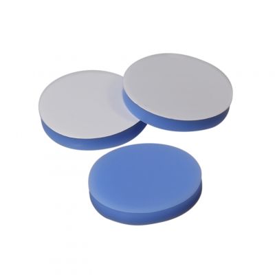 Blue PTFE/White Silicone 18x2mm Vial Septa, 100/Pk