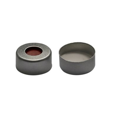 Crimp Top 11mm Silver Aluminum Vial Cap, 100/Pk
