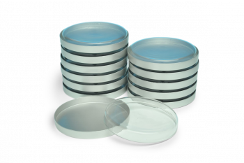 Glass Petri Dishes with Aluminum Lids - Set of 12