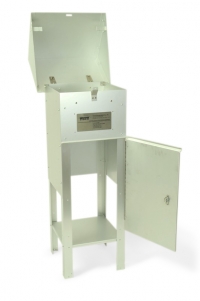 TE-5001, Anodized Aluminum TSP Shelter, Solid Front, With Gabled Lid