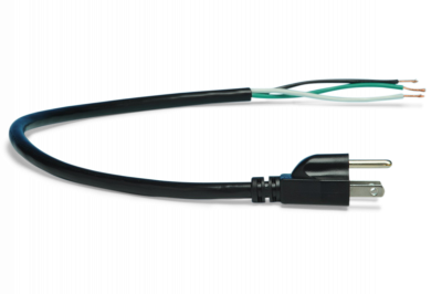 TE-5010-4, Male Power Cord, 12 Inches