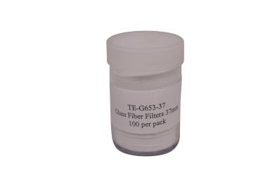 TE-G653-37, 37mm Diameter Glass fiber filter, 100/pk