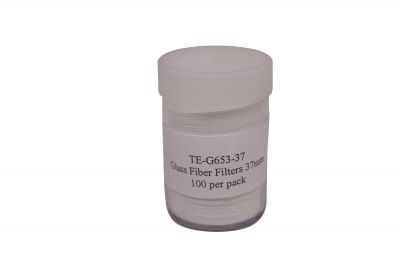 TE-G653-37, 37mm Diameter Glass fiber filter, 100/pk