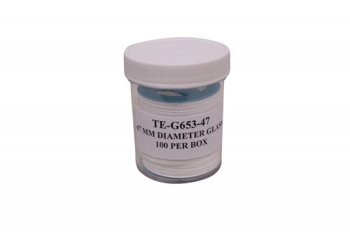 TE-G653-47, 47mm Diameter Glass Fiber Filter, 100/pk