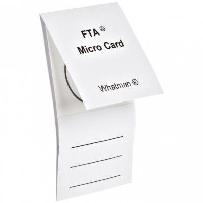 FTA Micro Card, Non-Indicating, 1 Sample Area Per Card, 100/Pk