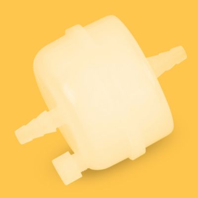 Nylon Capsule Filter, 1.0um, 72mm x 95mm (length), 1/4 - 3/8 in. Stepped Hose Barb, Nonsterile, 1/Pk