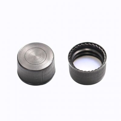 Screw Cap 13mm Black Closed Top Vial Cap w/ Natural PTFE/Natural Silicone Septa, 100/pk