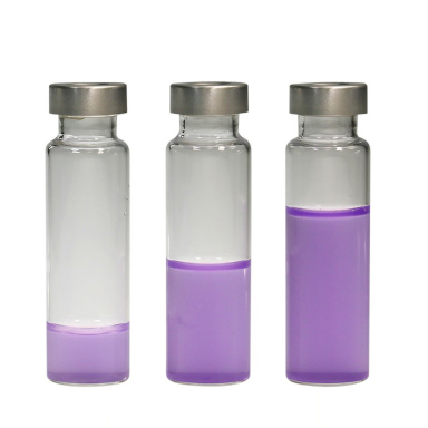 Crimp Top 20mm Clear Type 1 Glass 20mL Headspace Autosampler Vials w/ Flat Bottom, 100/Pk