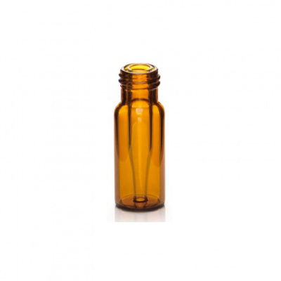 Screw Top 9mm Amber Glass .3mL HPLC Autosampler Vials w/ Integrated Micro-Insert, 100/Pk
