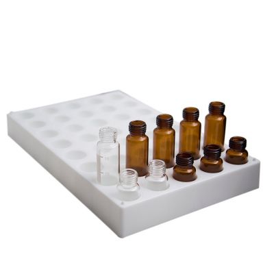 Vial Rack for 22.5 mL Vials, White PP, 40 Holes, 1 Pack