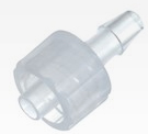 Polycarbonate Barbed Luer Lock Adapters, Adapts Male Luer w/Lock Ring to 1/8" Hose