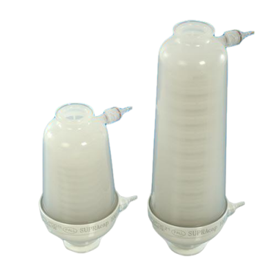 SupraCap 100 DF Capsule, In-Line, 10"L, w/ SL Media Gr. BIO 20 (0.4-1_m RR), 1-1" san. flange I&O