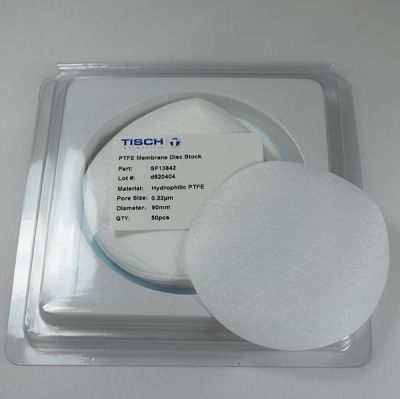 PTFE Hydrophilic Membrane Filters, 0.22 um, 90mm, Nonsterile, 100/Pk