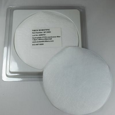 PTFE Hydrophilic Membrane Filters, 1.0um, 150mm, Nonsterile, 50/Pk