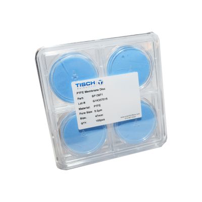 PTFE Membrane Filters, 5.00 um, 47mm, Nonsterile, 100/Pk