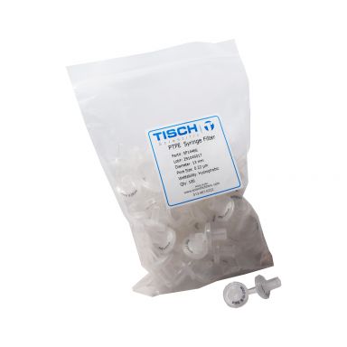 PTFE Syringe Filters, 0.22 um, 13mm, Luer-Lok/Luer Slip, Nonsterile, 100/Pk