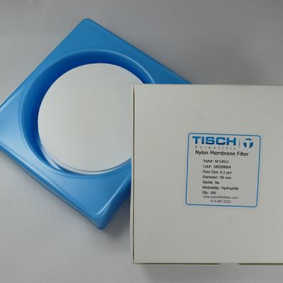 Nylon Membrane Filter, 0.1um, 90mm, Nonsterile, 100/Pk