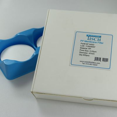 Polypropylene Membrane Filters, 0.2um, 47mm, Nonsterile, 200/Pk