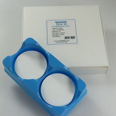 Polypropylene Membrane Filters, 0.45um, 47mm, Nonsterile, 200/Pk