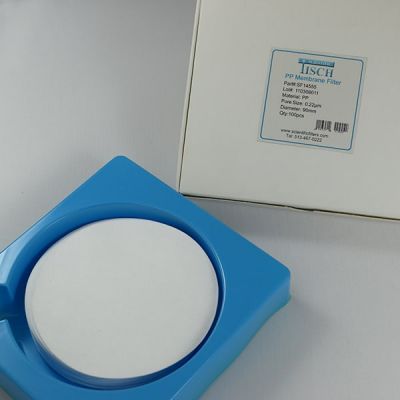 Polypropylene Membrane Filters, 0.2um, 90mm, Nonsterile, 100/Pk
