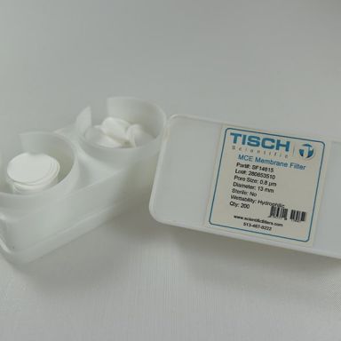 MCE Membrane Filter, 0.8um, 13mm, Nonsterile, 200 Pk
