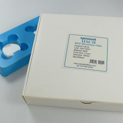 MCE Membrane Filter, 0.1um, 25mm, Nonsterile, 200 Pk