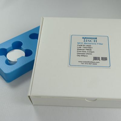 MCE Membrane Filter, 0.22 um, 25mm, Nonsterile, 200 Pk
