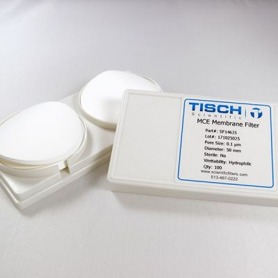 MCE Membrane Filter, 0.1um, 50mm, Nonsterile, 100/Pk