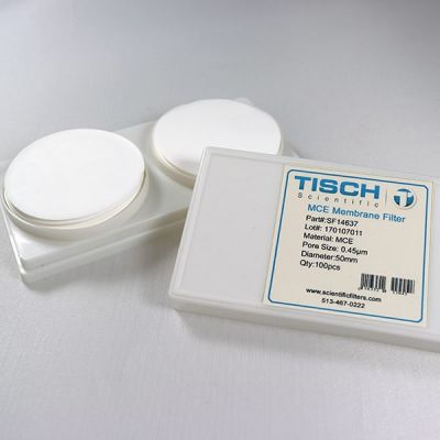 MCE Membrane Filter, 0.45um, 50mm, Nonsterile, 100/Pk