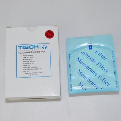MCE Membrane Filters, White w/Black & Blue Grid, 0.22 um, 47mm, Sterile, 200 Pk