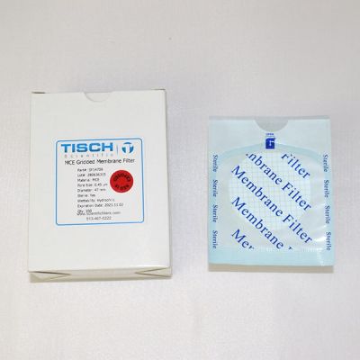 MCE Membrane Filters, White w/Black & Blue Grid, 0.45um, 47mm, Sterile, 200 Pk