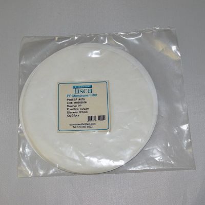 Polypropylene Membrane Filters, 0.2um, 125mm, Nonsterile, 25/Pk