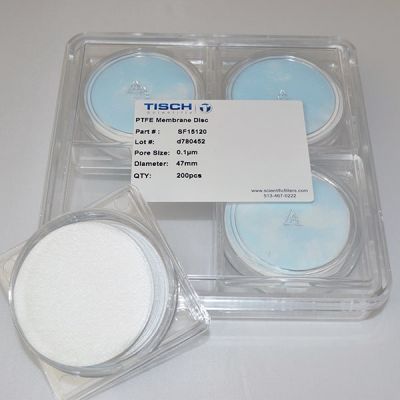 PTFE Membrane Filters, 0.1um, 47mm, Nonsterile, 200/Pk