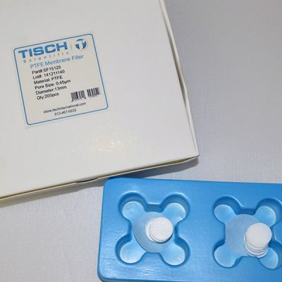 PTFE Membrane Filters, 0.45um, 13mm, Nonsterile, 200/Pk