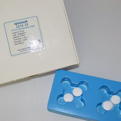 PTFE Membrane Filters, 1.0um, 13mm, Nonsterile, 200/Pk